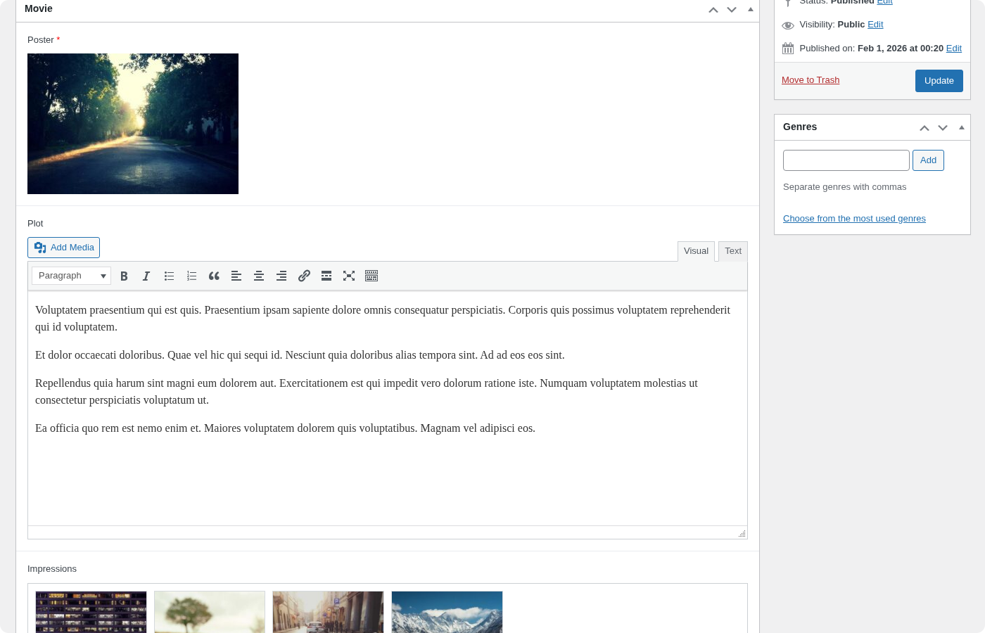 Generated custom field values