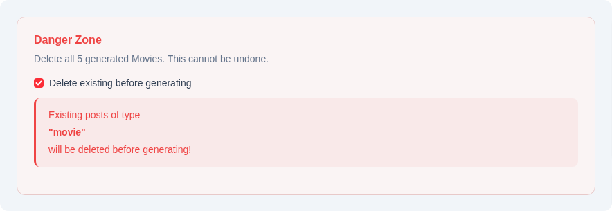 Delete toggle warning enabled