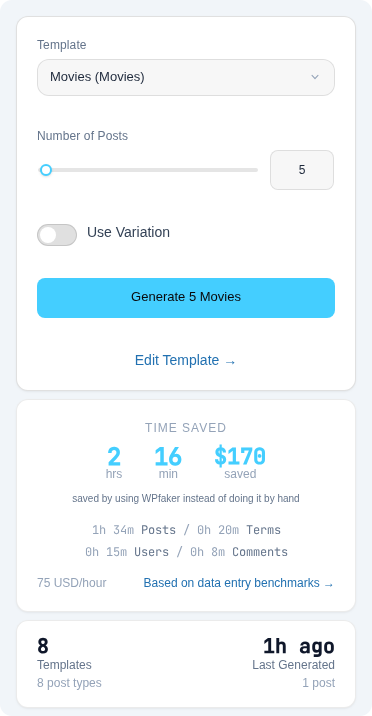 Post status and author options