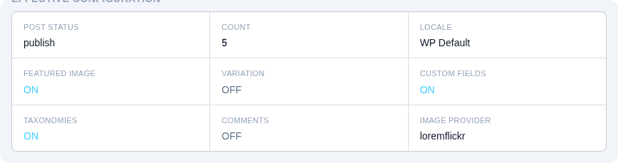 Variation comparison examples