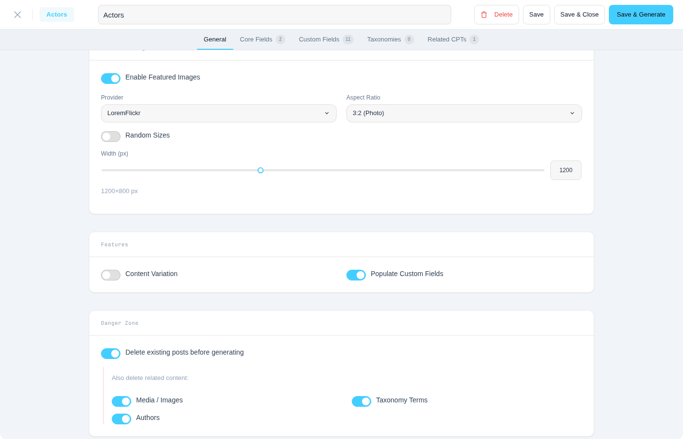 Content variation overview