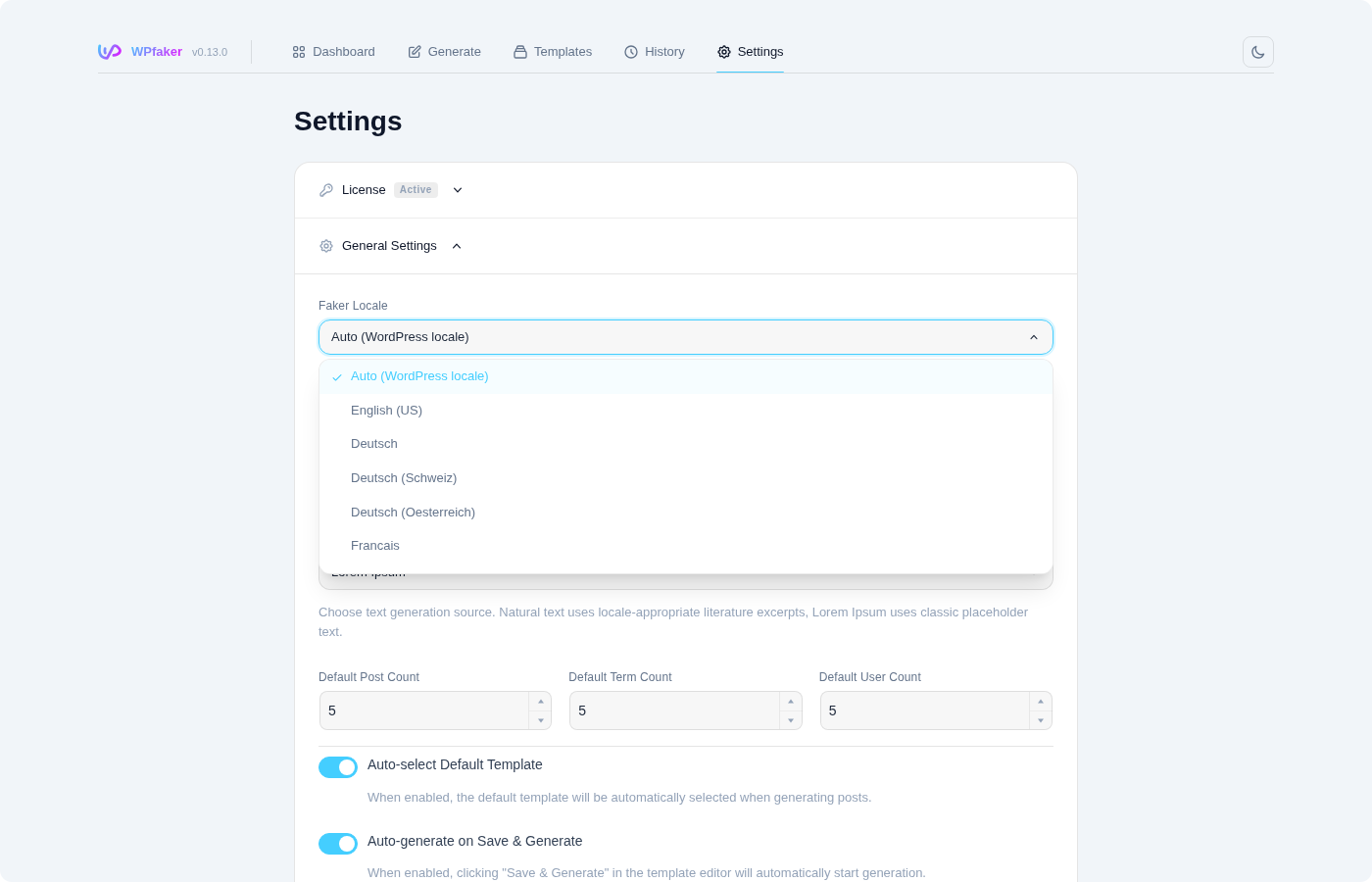 Language override selector