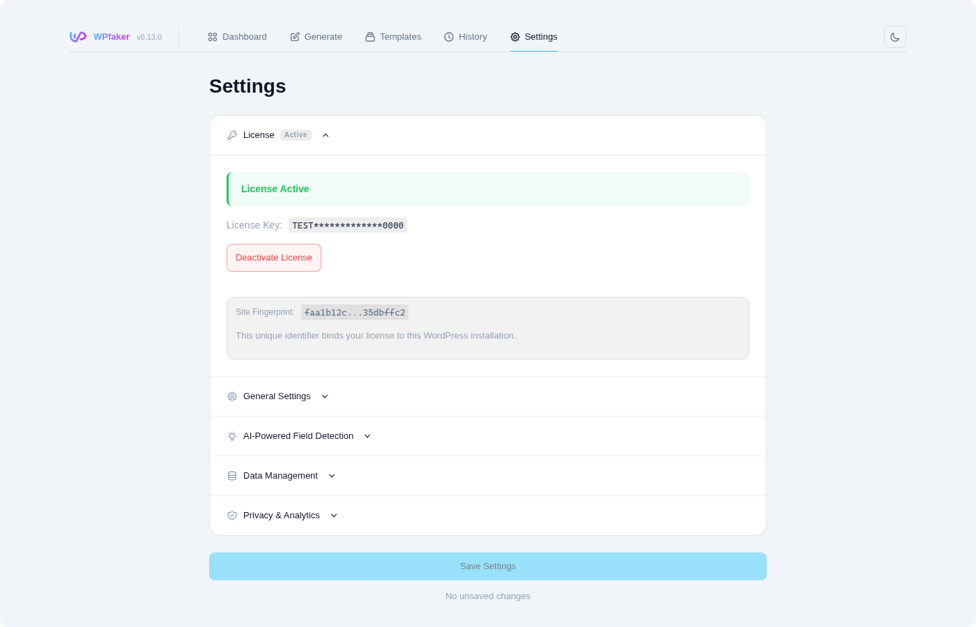 License deactivation option
